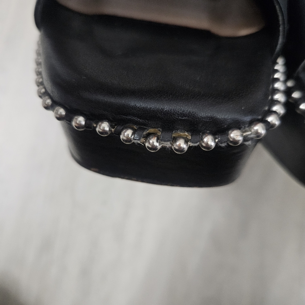 Gianni Bini Black Studded Platform Mules Size 7 - Picture 5 of 10